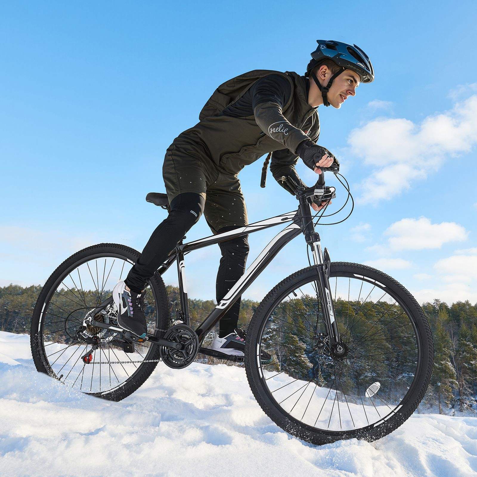 29-Inch Aluminum Mountain Bike | 21-Speed MTB with Front Suspension & Dual Disc Brakes