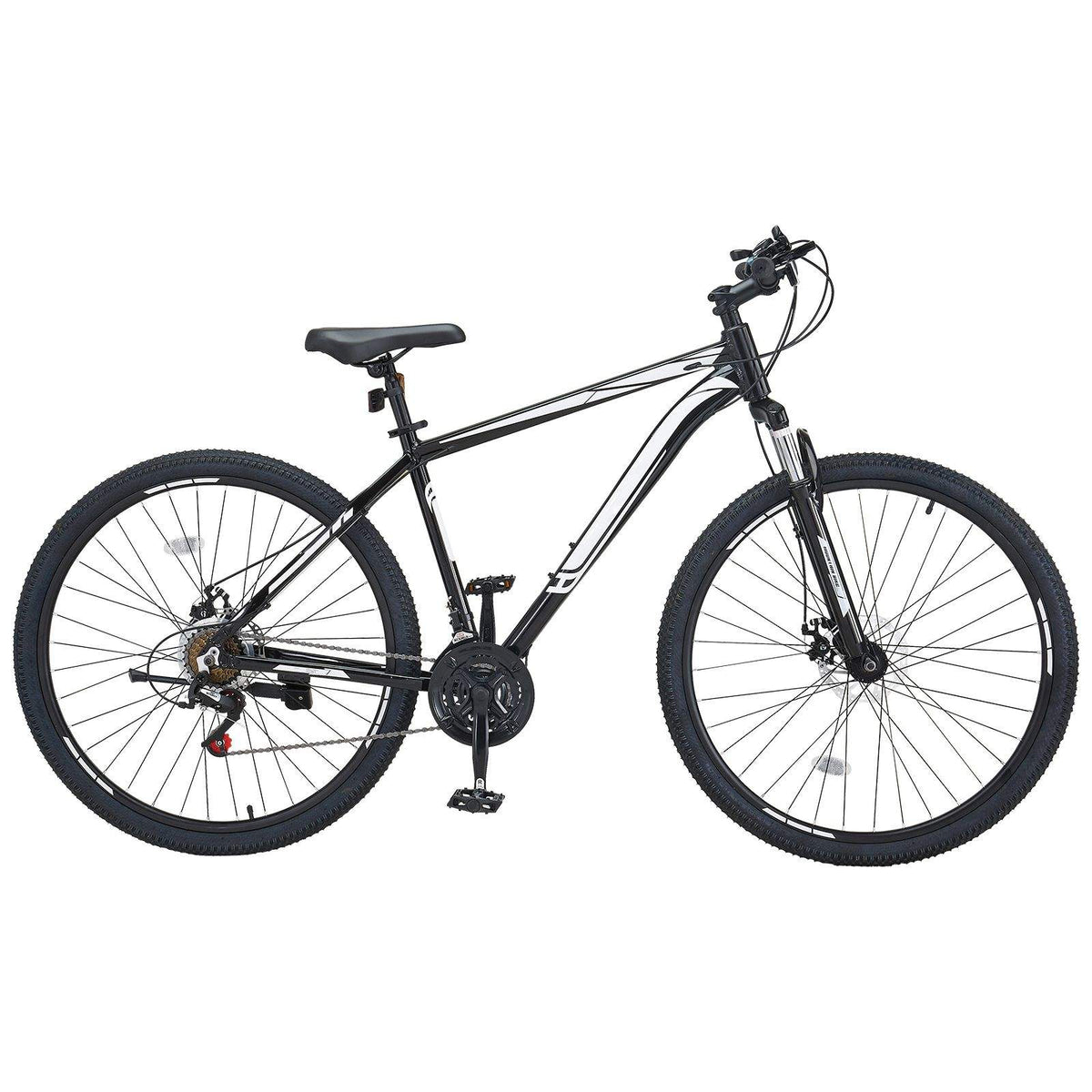 29-Inch Aluminum Mountain Bike | 21-Speed MTB with Front Suspension & Dual Disc Brakes