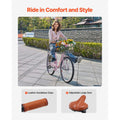 26-Inch Pink Beach Cruiser Bike | 1-Speed Comfort Bicycle with Front Basket & Rear Cargo Rack